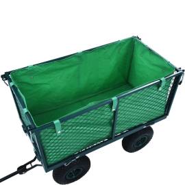 Căptușeală cărucior de grădină, verde, material textil, 4 image