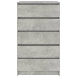 Dulap cu sertare, gri beton, 60x36x103 cm, lemn prelucrat, 6 image