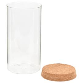Borcane din sticlă depozitare, capac de plută, 6 buc., 1400 ml, 4 image