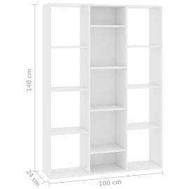Separator cameră/bibliotecă, alb, 100x24x140 cm, pal, 7 image
