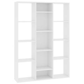 Separator cameră/bibliotecă, alb, 100x24x140 cm, pal, 2 image