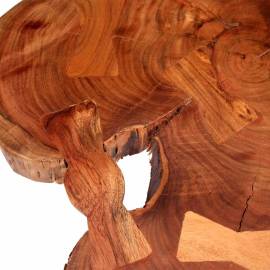 Măsuță de cafea din buștean lemn masiv de acacia (55-60)x40 cm, 8 image