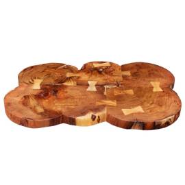 Masă bar lemn masiv de salcâm, model bușteni 90x60x110 cm, 7 image
