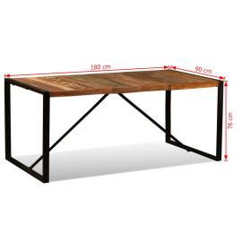 Masă de bucătărie, 180 cm, lemn masiv reciclat,, 11 image
