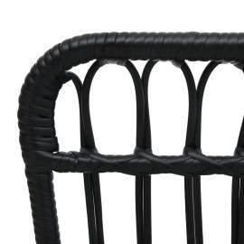 Scaun de grădină, negru, poliratan, 5 image