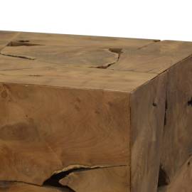 Măsuță de cafea, 50 x 50 x 35 cm, lemn de tec natural, maro, 5 image