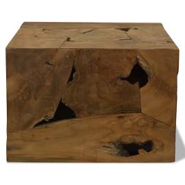 Măsuță de cafea, 50 x 50 x 35 cm, lemn de tec natural, maro, 3 image