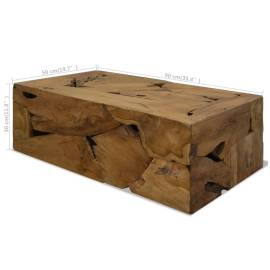 Măsuță de cafea, 90 x 50 x 30 cm, lemn de tec natural, maro, 7 image