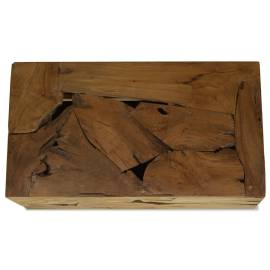 Măsuță de cafea, 90 x 50 x 30 cm, lemn de tec natural, maro, 3 image