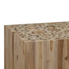 Măsuță de cafea, lemn de tec natural, 50 x 50 x 35 cm, 4 image