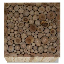 Măsuță de cafea, lemn de tec natural, 50 x 50 x 35 cm, 3 image
