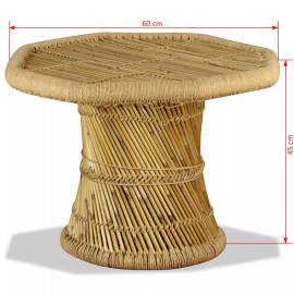 Măsuță de cafea bambus octogonal 60x60x45 cm, 9 image