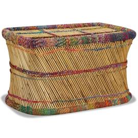 Măsuță de cafea cu detalii chindi, multicolor, bambus, 4 image