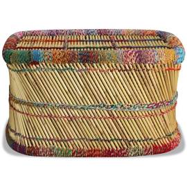 Măsuță de cafea cu detalii chindi, multicolor, bambus, 7 image