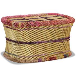 Măsuță de cafea cu detalii chindi, multicolor, bambus, 5 image