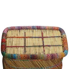 Măsuță de cafea cu detalii chindi, multicolor, bambus, 8 image