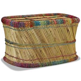 Măsuță de cafea cu detalii chindi, multicolor, bambus, 6 image