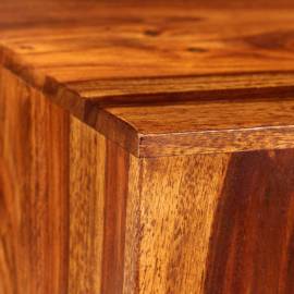Set masă de cafea, 2 piese, lemn masiv de sheesham, 40x40x40 cm, 2 image
