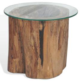 Măsuță de cafea, lemn de tec și sticlă, 50 x 40 cm, 7 image