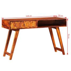 Masă de scris din lemn masiv de sheesham 118 x 50 x 76 cm, 11 image