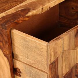 Noptieră cu 1 sertar, lemn masiv de sheesham, 4 image