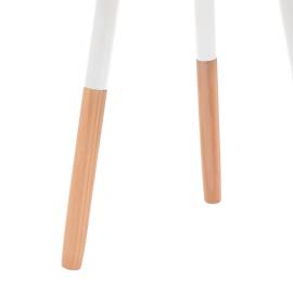 Set masă laterală 2 piese, lemn masiv de pin, alb, 8 image