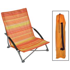 Hi scaun de plajă pliant, portocaliu, 65 x 55 x 25/65 cm, 2 image