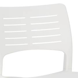 Scaune de grădină, 2 buc., alb, polipropilenă, 8 image