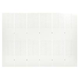 Paravan de cameră cu 6 panouri, alb, 240x180 cm, oțel, 2 image