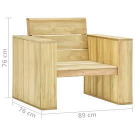 Scaun de grădină cu perne, antracit, lemn de pin tratat, 7 image