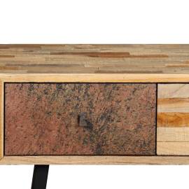 Masă consolă lemn masiv de tec reciclat 120x30x76 cm, 6 image