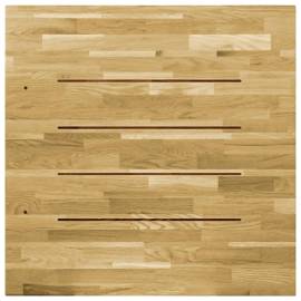 Blat de masă, lemn masiv de stejar, pătrat, 23 mm, 80x80 cm, 2 image