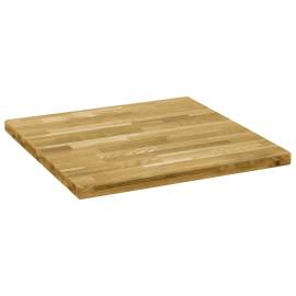 Blat de masă, lemn masiv de stejar, pătrat, 44 mm, 80x80 cm, 3 image