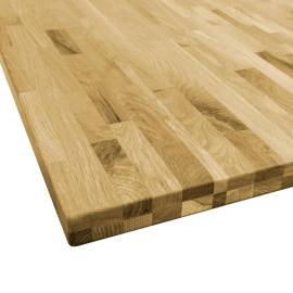 Blat de masă, lemn masiv de stejar, pătrat, 44 mm, 80x80 cm, 4 image