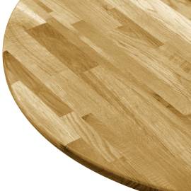 Blat de masă, lemn masiv de stejar, rotund, 23 mm, 600 mm, 4 image