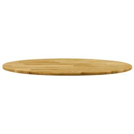 Blat de masă, lemn masiv de stejar, rotund, 23 mm, 700 mm, 2 image