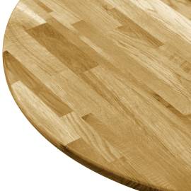 Blat de masă, lemn masiv de stejar, rotund, 23 mm, 700 mm, 4 image