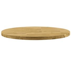 Blat de masă, lemn masiv de stejar, rotund, 44 mm, 700 mm, 2 image