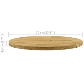 Blat de masă, lemn masiv de stejar, rotund, 44 mm, 700 mm, 5 image
