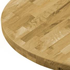 Blat de masă, lemn masiv de stejar, rotund, 44 mm, 800 mm, 4 image