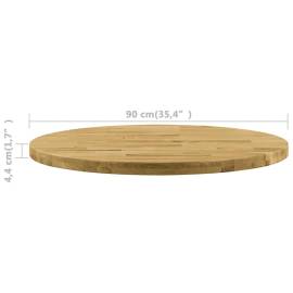 Blat de masă, lemn masiv de stejar, rotund, 44 mm, 900 mm, 5 image