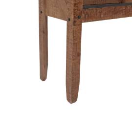 Masă consolă din lemn masiv de brad, maro, 131x35,5x75 cm, 10 image