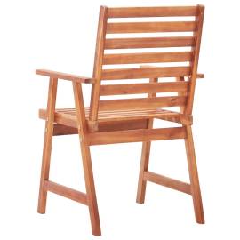 Scaune de masă exterior cu perne, 2 buc., lemn masiv acacia, 6 image