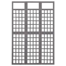 Separator cameră cu 3 panouri, gri, 121x180 cm nuiele lemn brad, 2 image