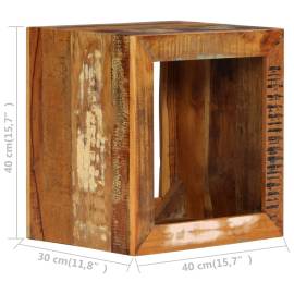 Scaun, 40 x 30 x 40 cm, lemn masiv reciclat, 8 image
