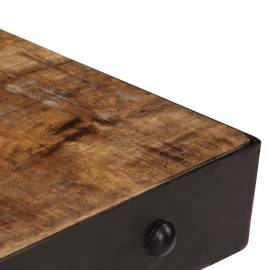 Măsuță de cafea cu roți, 100 x 60 x 26 cm, lemn masiv de mango, 3 image