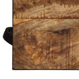 Măsuță de cafea cu roți, 100 x 60 x 26 cm, lemn masiv de mango, 5 image