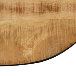 Măsuță de cafea ovală, 100 cm, lemn masiv de mango și oțel, 5 image