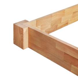 Cadru de pat, 120 x 200 cm, lemn masiv de stejar, 6 image