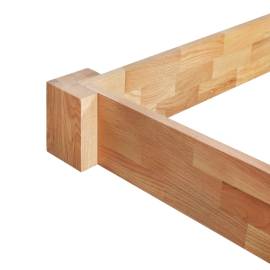 Cadru de pat, 140 x 200 cm, lemn masiv de stejar, 6 image